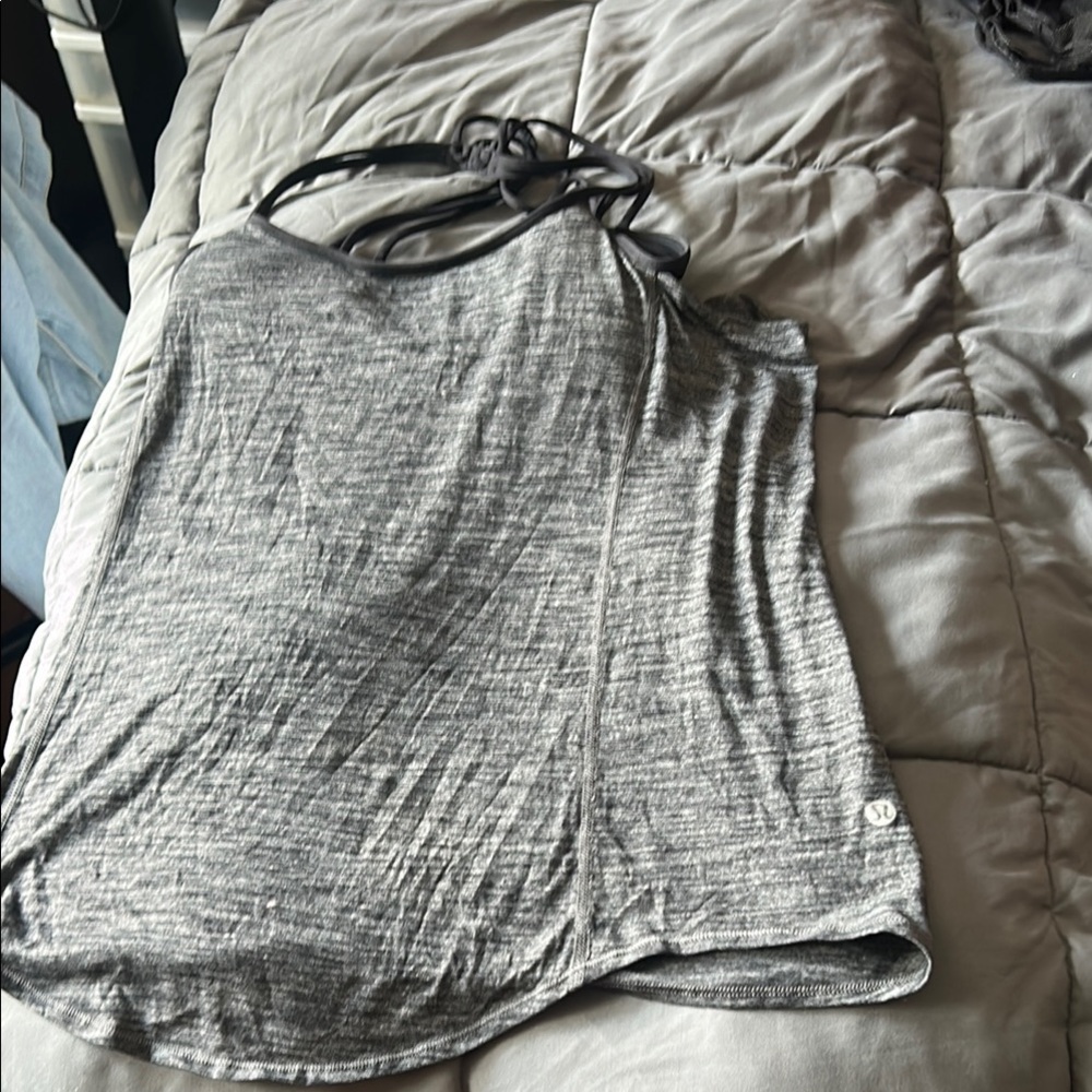 Lululemon Athletica Gray Tank Top with Built-in Bra
